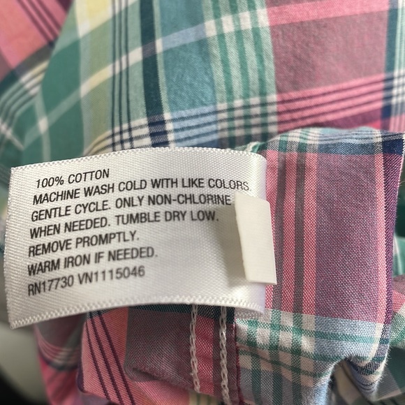 Merona Short Sleeve Mens Plaid Button Down Shirt - Picture 6 of 6